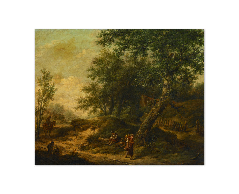 Landscape with Cottage and Travelers by Unknown - Compact / Full Bleed / No Frame