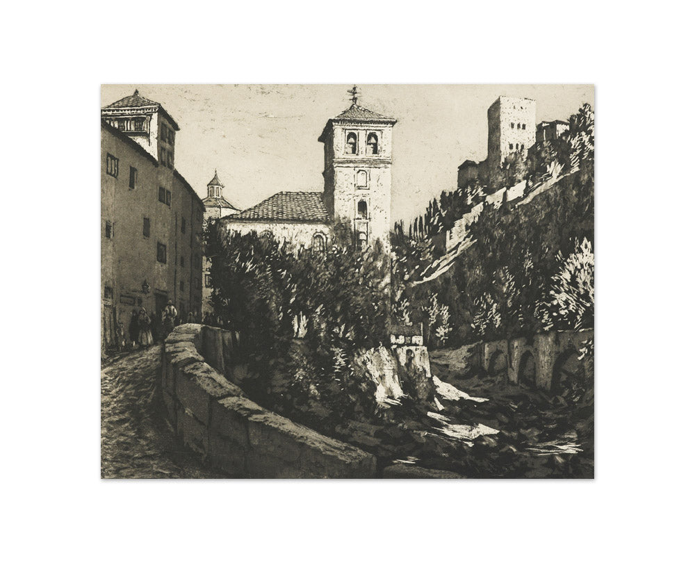 On the Darro, Granada by W Manning - Compact / Full Bleed / No Frame