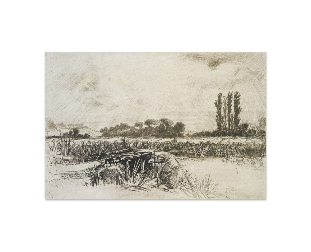 A water meadow by Sir Francis Haden - Compact / Full Bleed / No Frame
