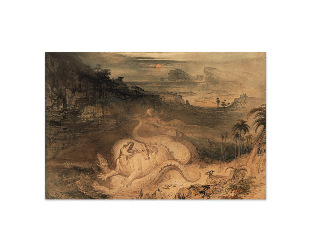 The country of the Iguanodon by John Martin - Compact / Full Bleed / No Frame