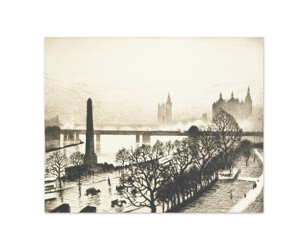 Westminster from a Savoy window by Christopher Nevinson - Compact / Full Bleed / No Frame