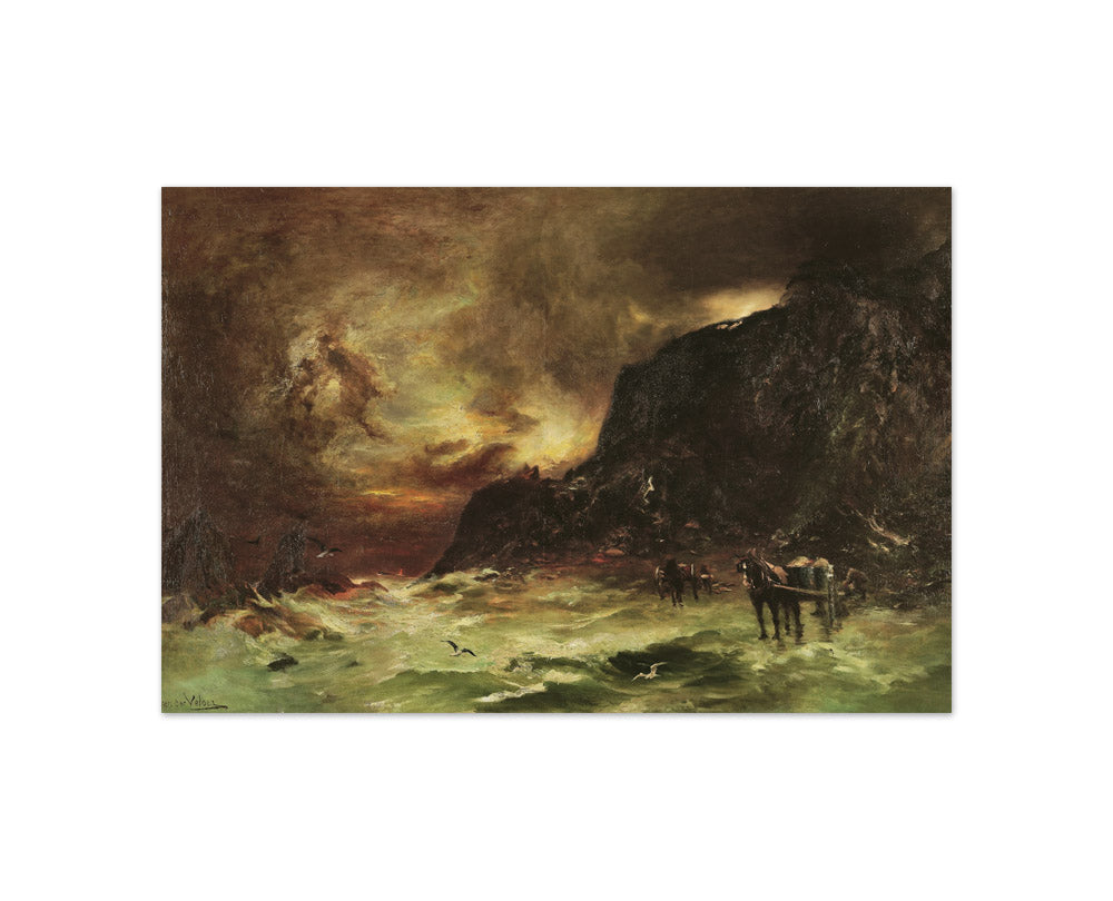 Storm at Wellington Heads by Petrus van der Velden - Compact / Full Bleed / No Frame