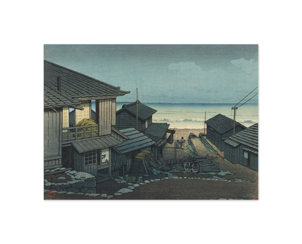 Cloudy day at Mizuki, Ibaraki Prefecture by Kawase Hasui - Compact / Full Bleed / No Frame