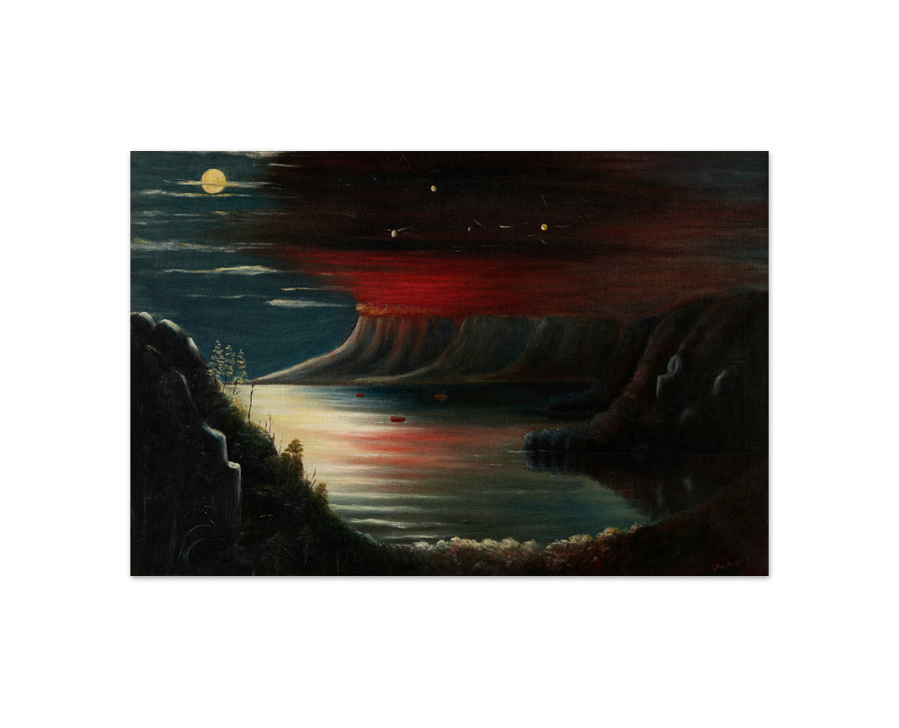 Mt Tarawera in eruption by Ina Haszard - Compact / Full Bleed / No Frame