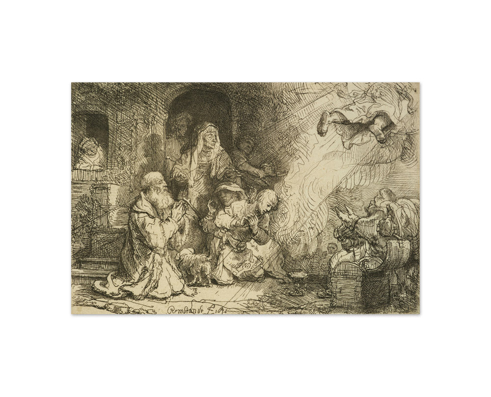 The angel departing from the family of Tobias by Rembrandt van Rijn - Compact / Full Bleed / No Frame