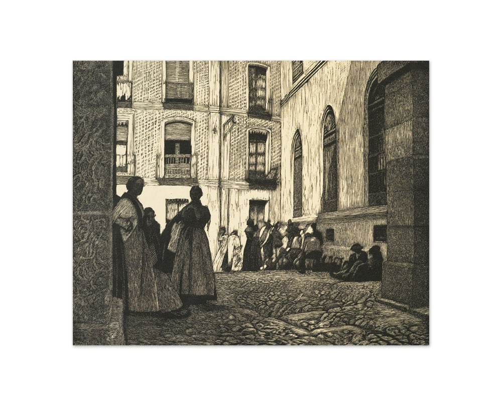 A Spanish courtyard by Sydney Lee - Compact / Full Bleed / No Frame