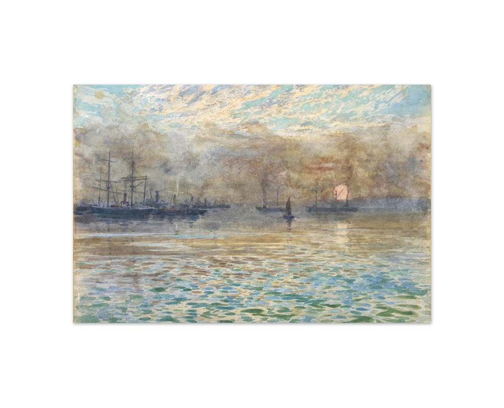 Winter morning, Wellington Harbour by James Nairn - Compact / Full Bleed / No Frame