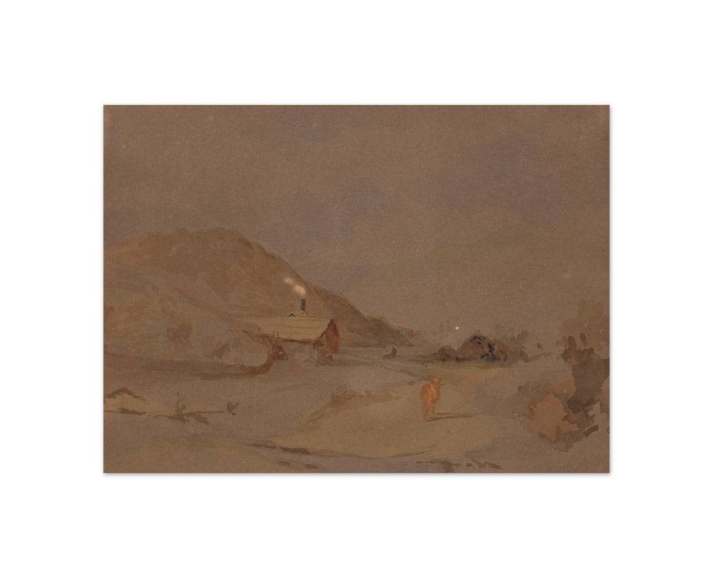 Landscape with cottage by Charles Decimus Barraud - Compact / Full Bleed / No Frame