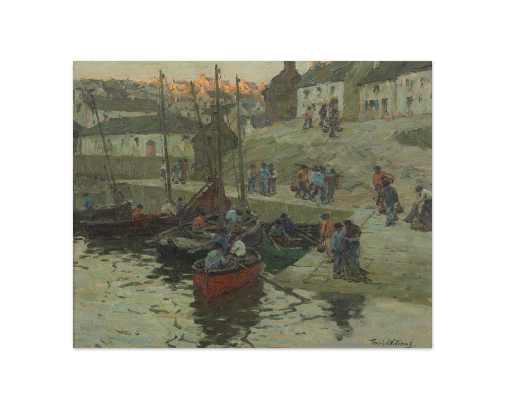 Fishermen at sundown, Audierne, Brittany by Terrick Williams - Compact / Full Bleed / No Frame