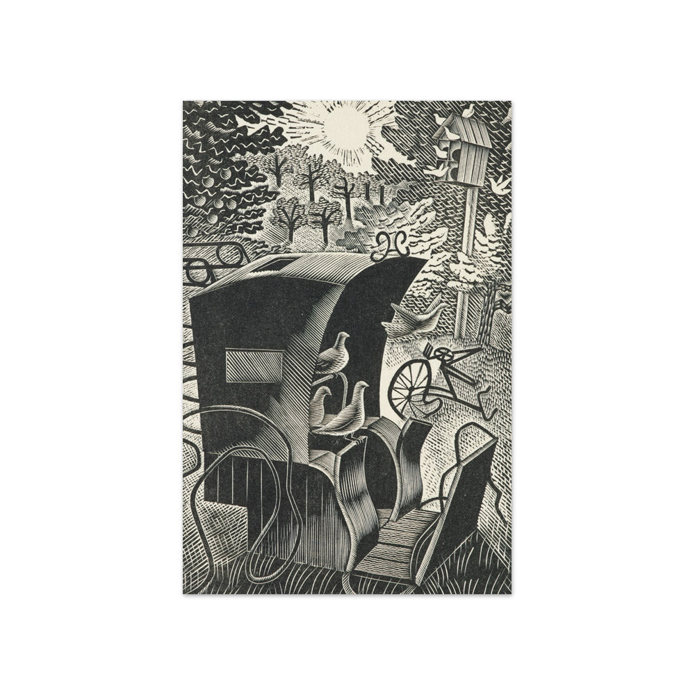 The hansom cab by Eric Ravilious - Compact / Full Bleed / No Frame