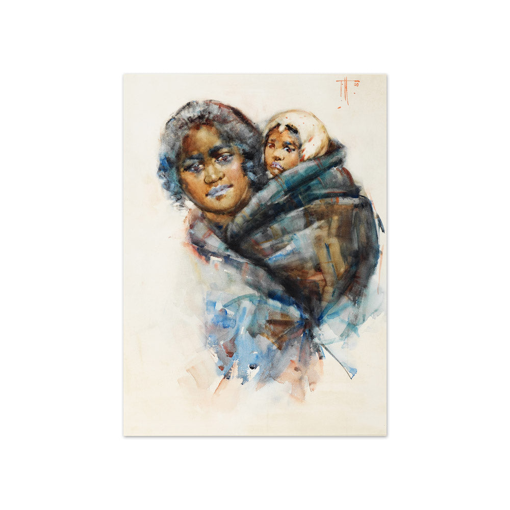 Maori woman and child by Frances Hodgkins - Compact / Full Bleed / No Frame