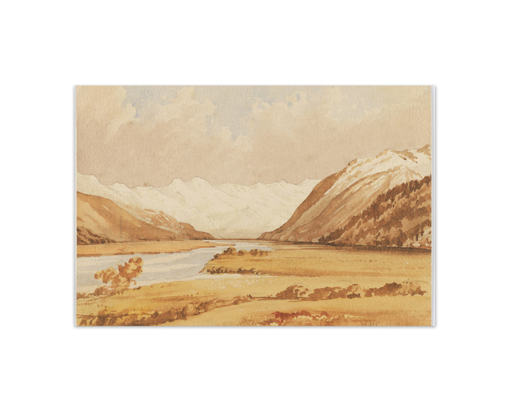 View up Waimakariri from Bealey township, Mt Davie in distance by William Marshall Cooper - Compact / Full Bleed / No Frame