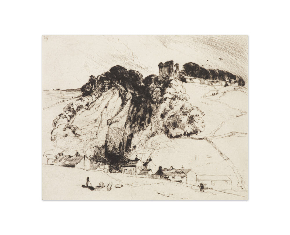 Peveril's Castle, Derbyshire by Sir Frank Short - Compact / Full Bleed / No Frame