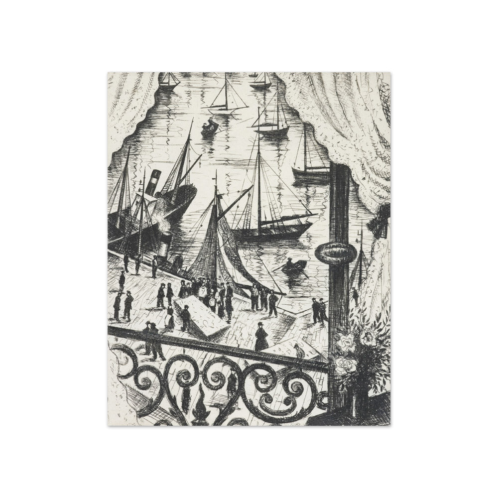 The balcony, Dieppe by Christopher Nevinson - Compact / Full Bleed / No Frame