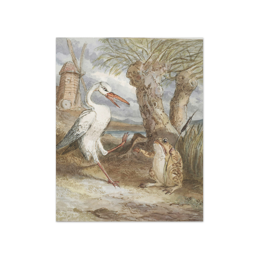 Frog and bird by Alfred Crowquill - Compact / Full Bleed / No Frame