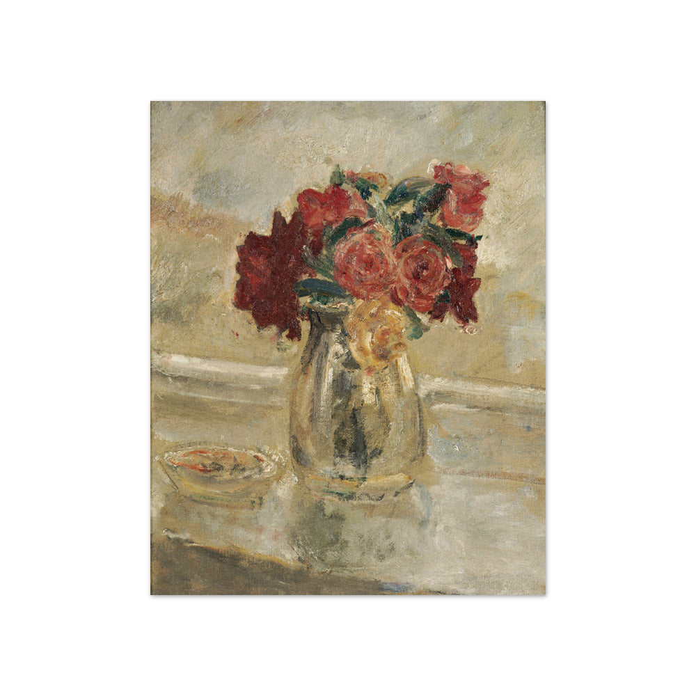 Roses in a vase by Dame Ethel Walker - Compact / Full Bleed / No Frame