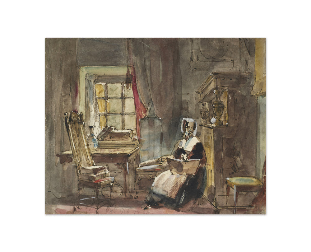 An old-time chamber it was - Scene from  Theodore Hook by Sir David Wilkie - Compact / Full Bleed / No Frame