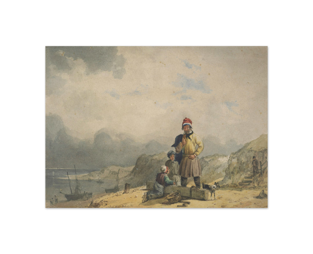Figure on the seashore by Thomas Cafe - Compact / Full Bleed / No Frame