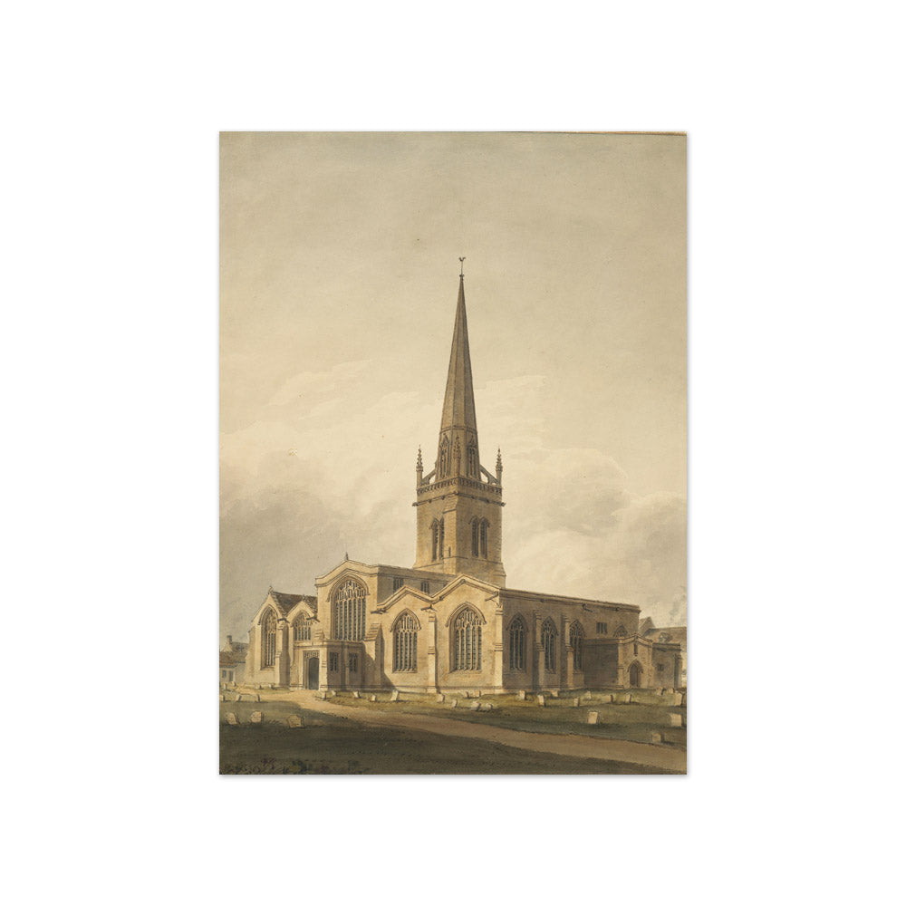 S.W. view of St. Helen's Church, Abingdon, Berkshire by John Buckler - Compact / Full Bleed / No Frame