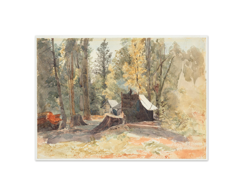 Hut of the "Italian party", old diggings on Buller by James Crowe Richmond - Compact / Full Bleed / No Frame