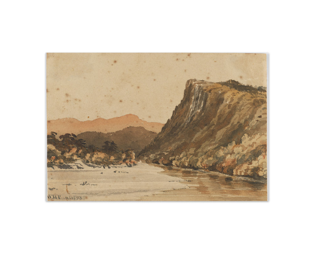 Schistose Bluff, Buller River - opposite mouth of Big Ohika River. by William Marshall Cooper - Compact / Full Bleed / No Frame