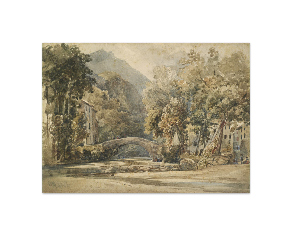 Landscape with bridge by William Muller - Compact / Full Bleed / No Frame