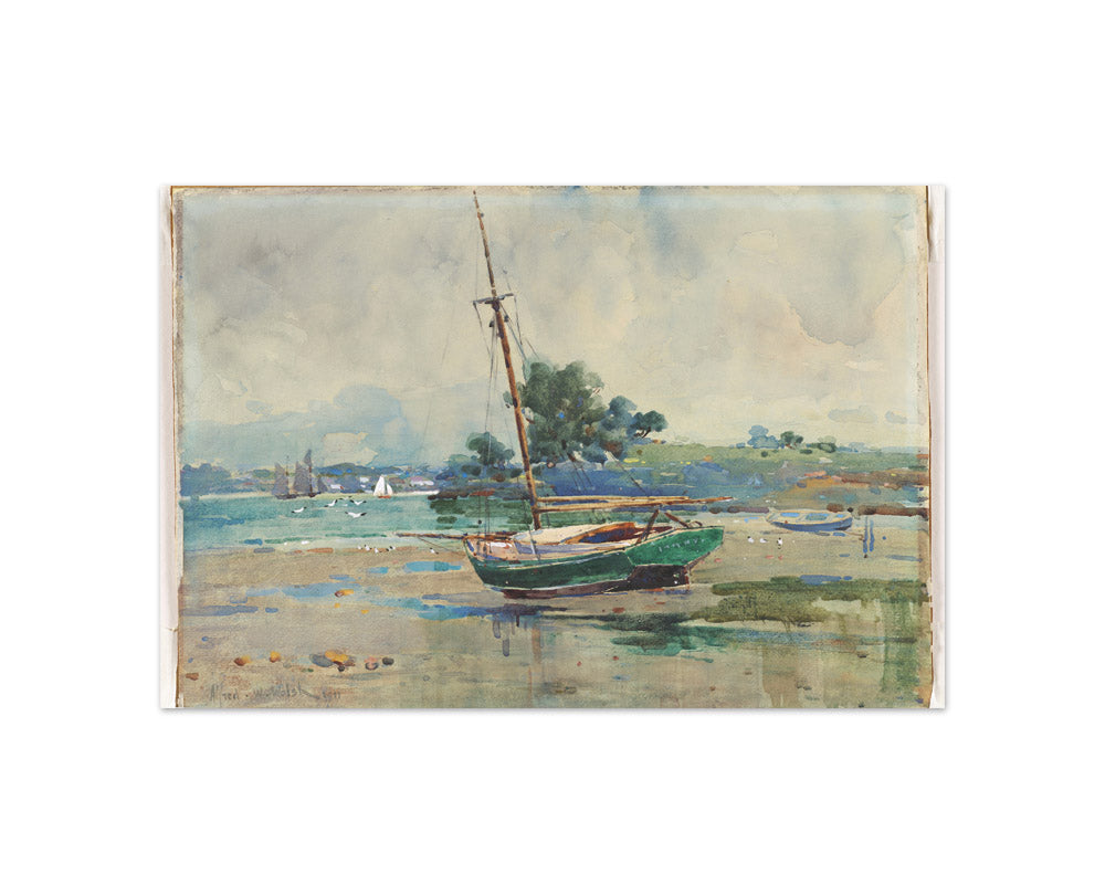 Seascape with boat by Alfred Walsh - Compact / Full Bleed / No Frame