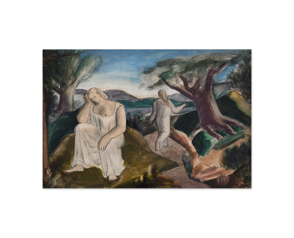 Figures in mountain landscape by Bernard Meninsky - Compact / Full Bleed / No Frame