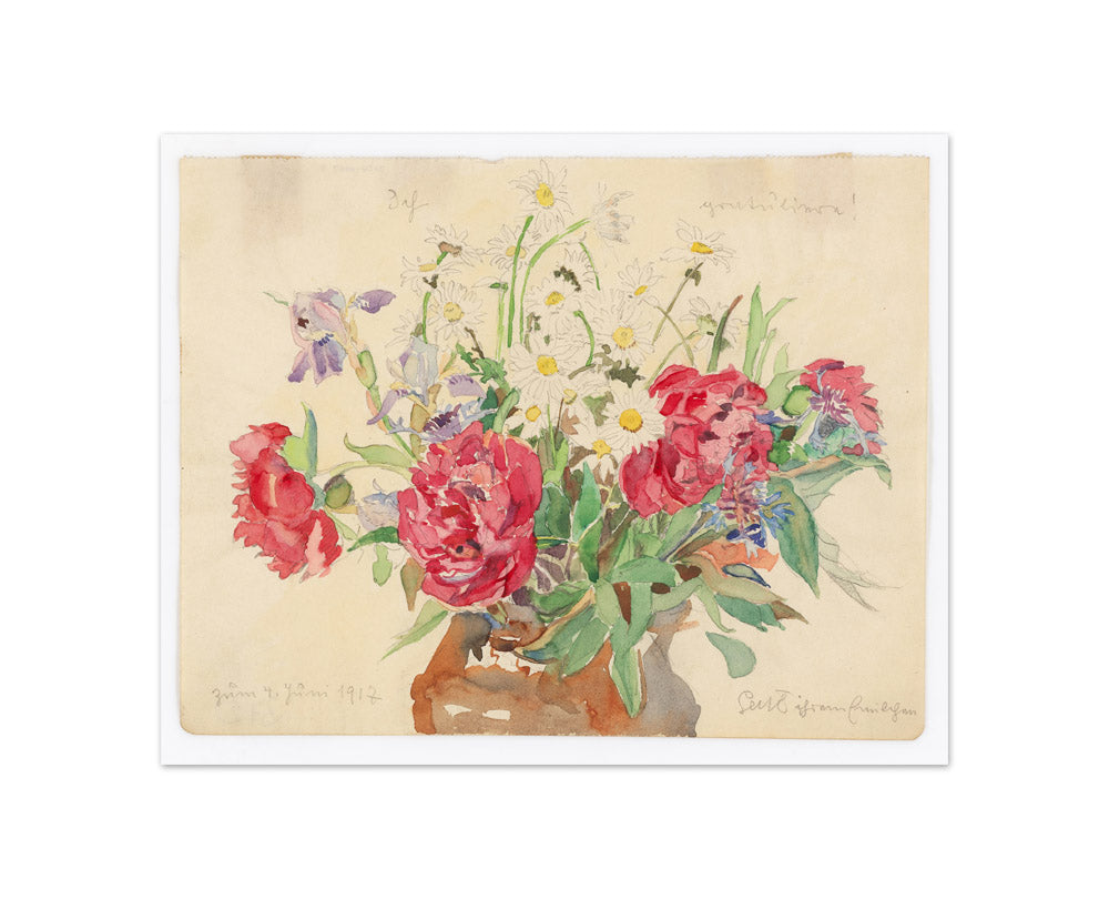 Vase with flowers by Gertrud Kauders - Compact / Full Bleed / No Frame