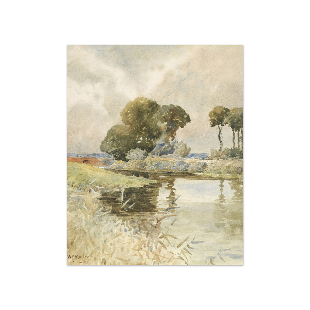 Landscape with river by William Muller - Compact / Full Bleed / No Frame