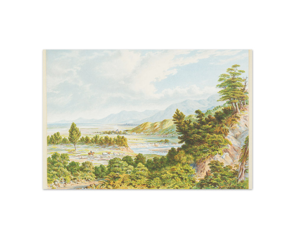 New Zealand Graphic and Descriptive. Wairarapa Lake. by Charles Decimus Barraud - Compact / Full Bleed / No Frame