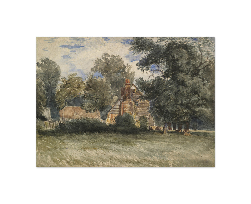 Landscape with trees and cottage by David Cox the Elder - Compact / Full Bleed / No Frame