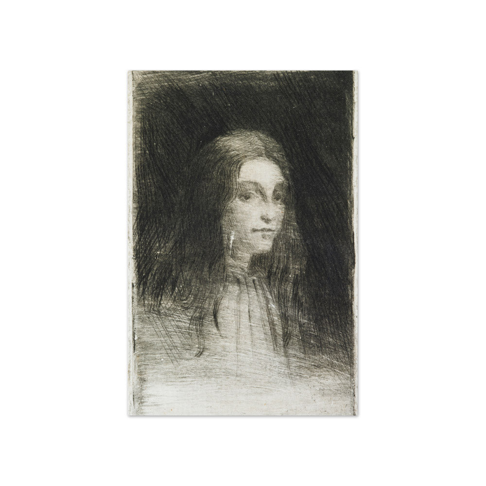 Head of a girl by Hugh Allan - Compact / Full Bleed / No Frame