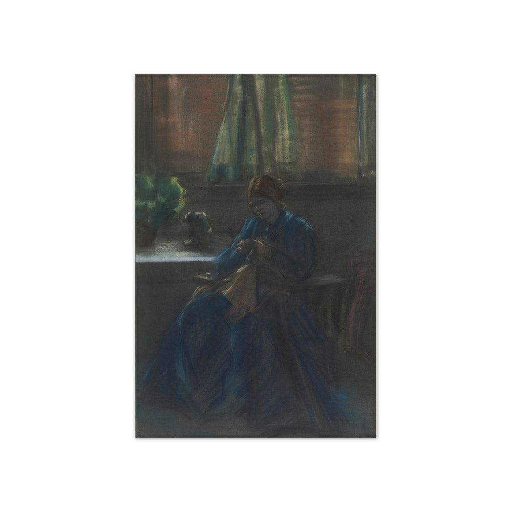 Woman in blue by Mina Arndt - Compact / Full Bleed / No Frame