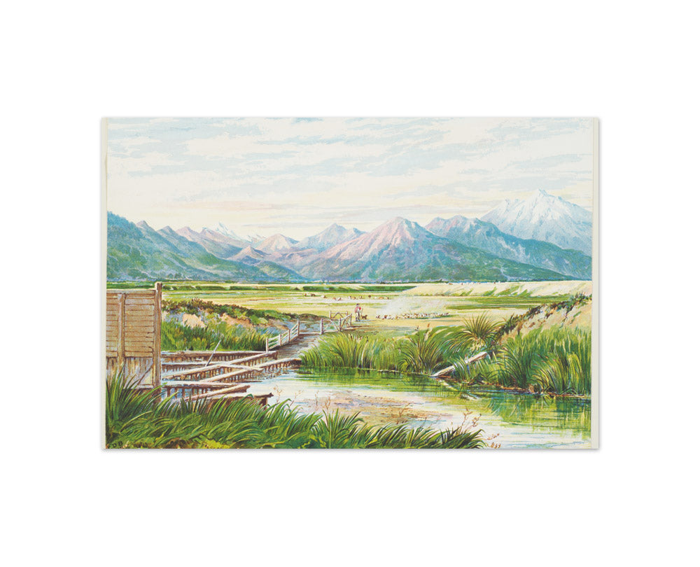 New Zealand Graphic and Descriptive. Mount Alford by Charles Decimus Barraud - Compact / Full Bleed / No Frame