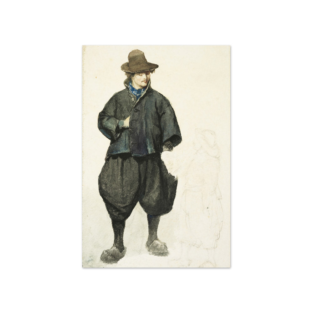 A man in Marken costume (Fisherman) by Petrus van der Velden - Compact / Full Bleed / No Frame