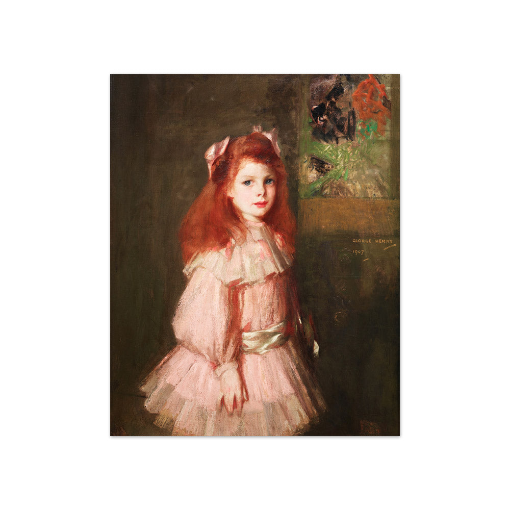 Girl in pink by George Henry - Compact / Full Bleed / No Frame
