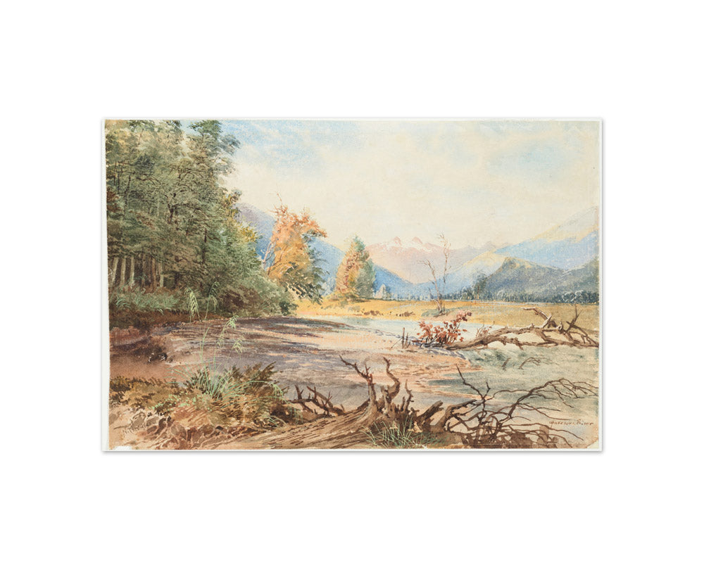 Upukerora River by Nicholas Chevalier - Compact / Full Bleed / No Frame