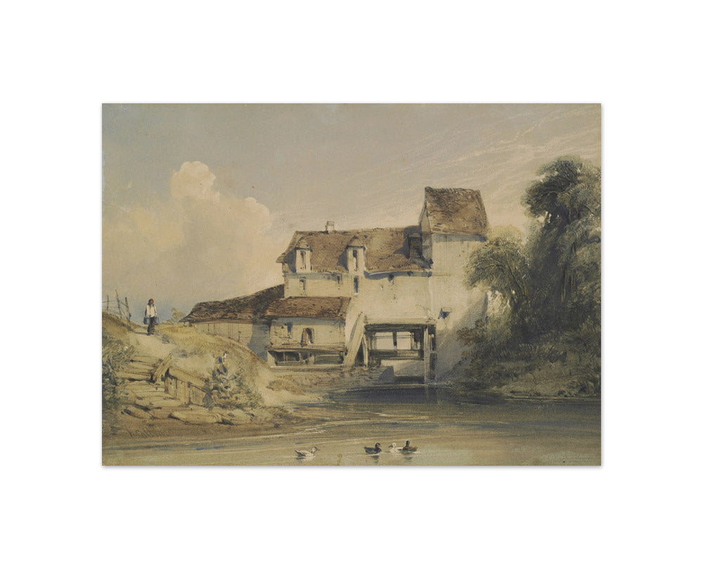 Mill at Charenton by William Callow - Compact / Full Bleed / No Frame