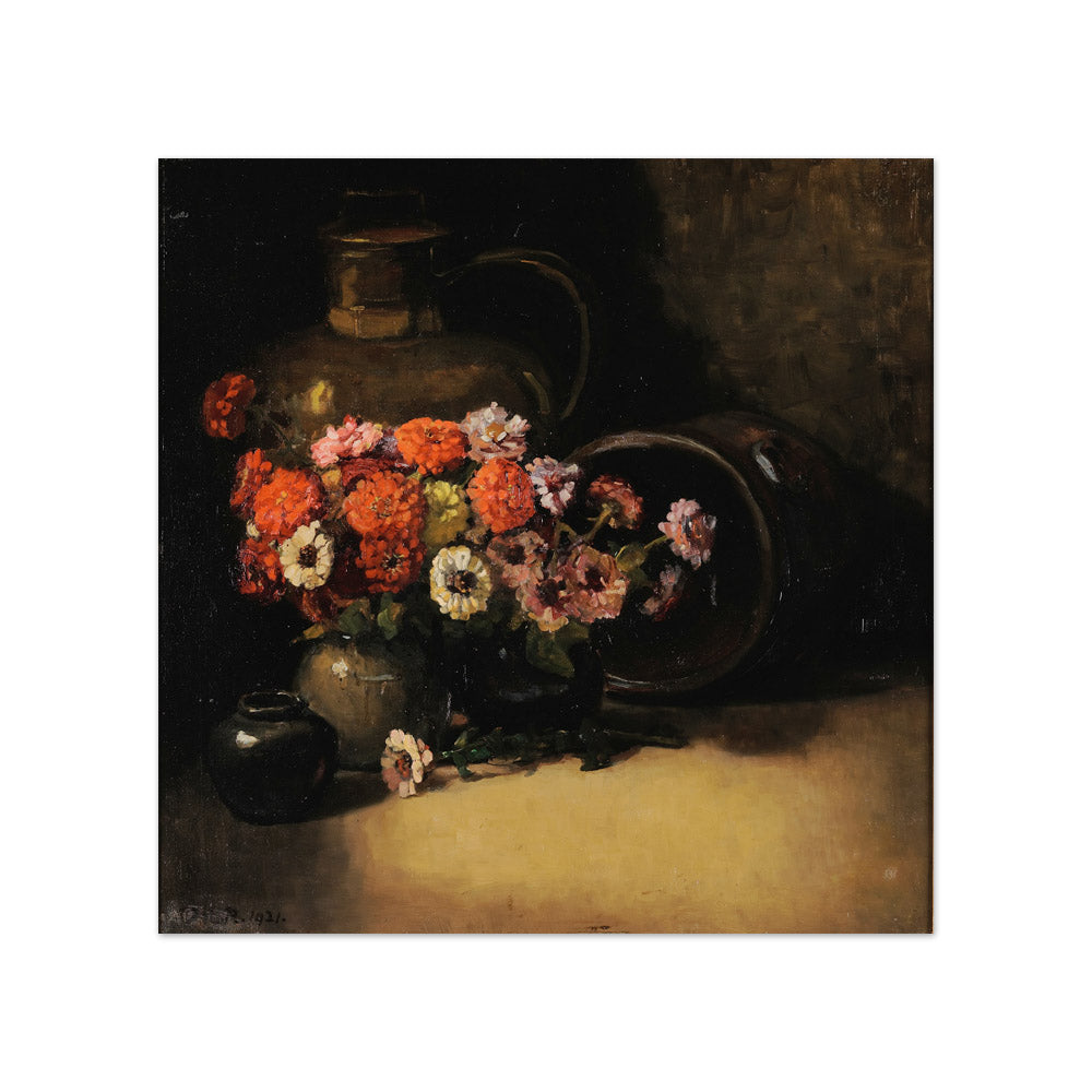 Zinnias by Dorothy Richmond - Compact / Full Bleed / No Frame