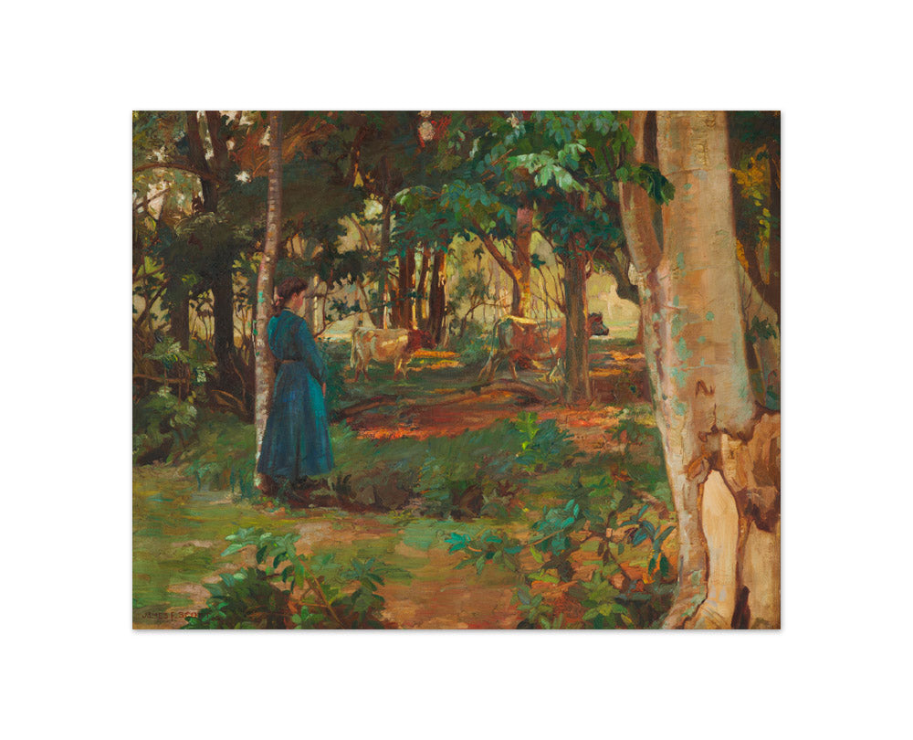 Fetching the cows by James Scott - Compact / Full Bleed / No Frame