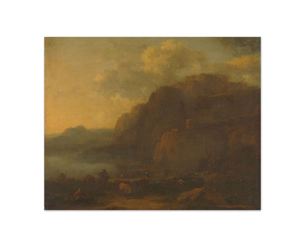 Nicolaes Pietersz Berchem - Italian Landscape - Compact / Full Bleed / No Frame