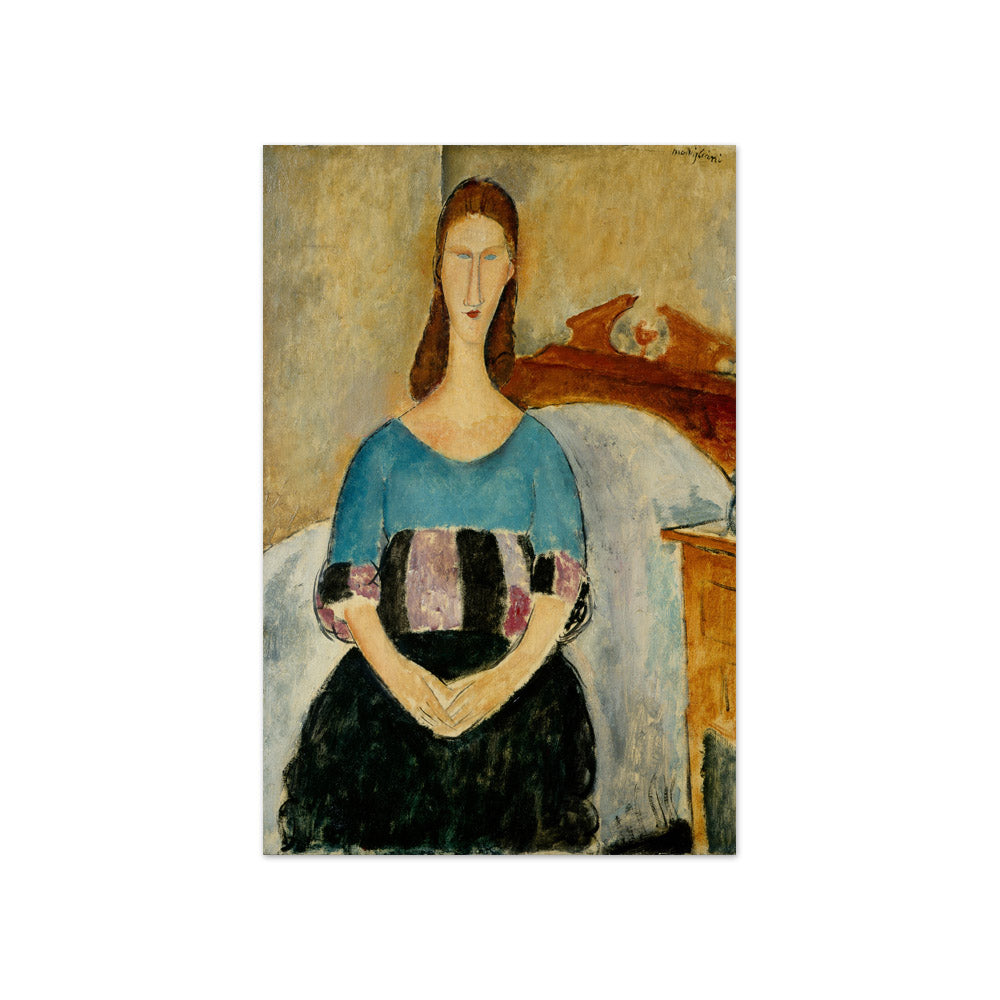 Amedeo Modigliani - Portrait of Jeanne Hebuterne, Seated - Compact / Full Bleed / No Frame
