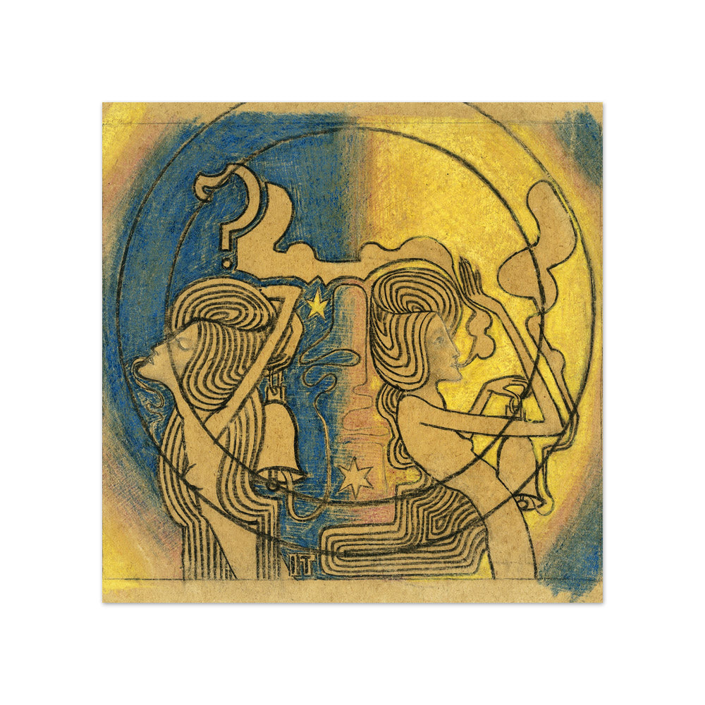 Jan Toorop - Two stylized female figures with clock in hand - Compact / Full Bleed / No Frame