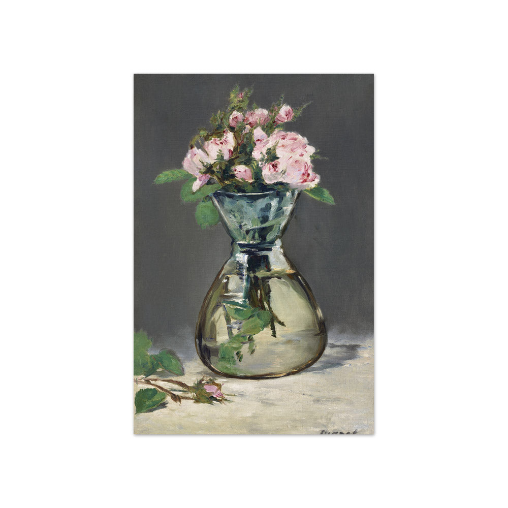 Edouard Manet - Moss Roses in a Vase - Compact / Full Bleed / No Frame