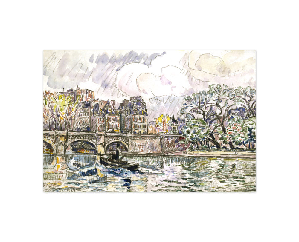 Paul Signac - Paris: Le Place Dauphine - Compact / Full Bleed / No Frame