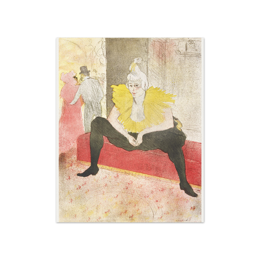 Henri de Toulouse–Lautrec - The Seated Clowness (Miss Cha-U-Kao) - Compact / Full Bleed / No Frame