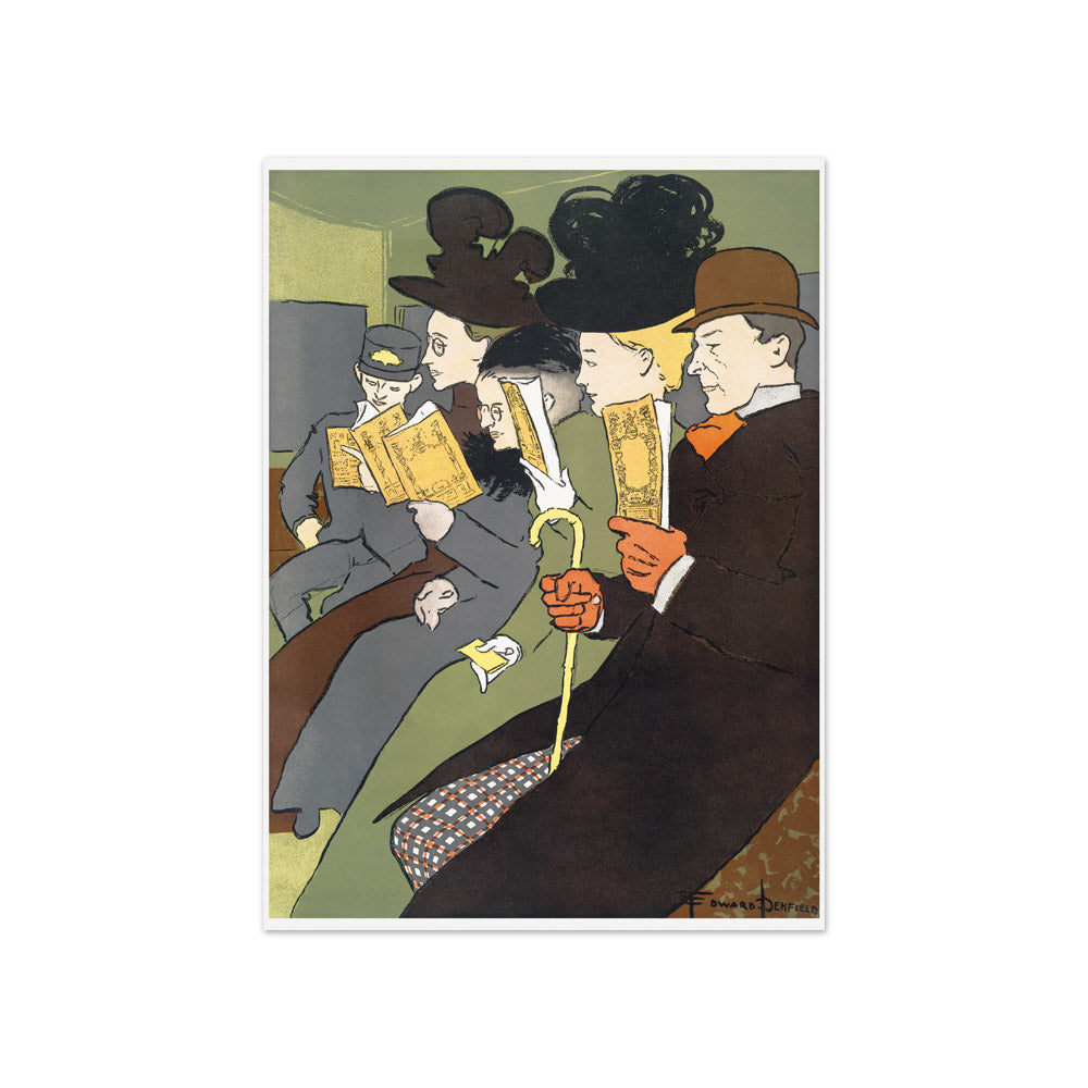 Edward Penfield - People reading books - Compact / Full Bleed / No Frame