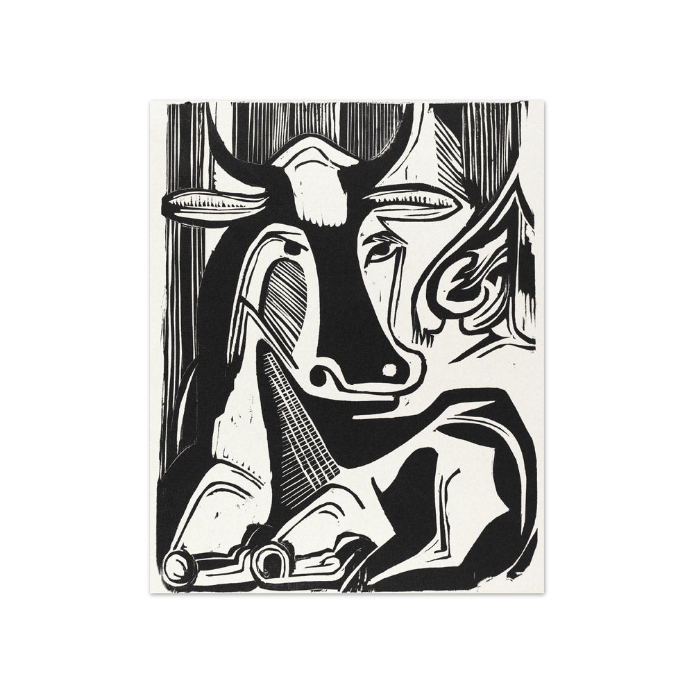 Ernst Ludwig Kirchner - The Large Cow Lying Down - Compact / Full Bleed / No Frame