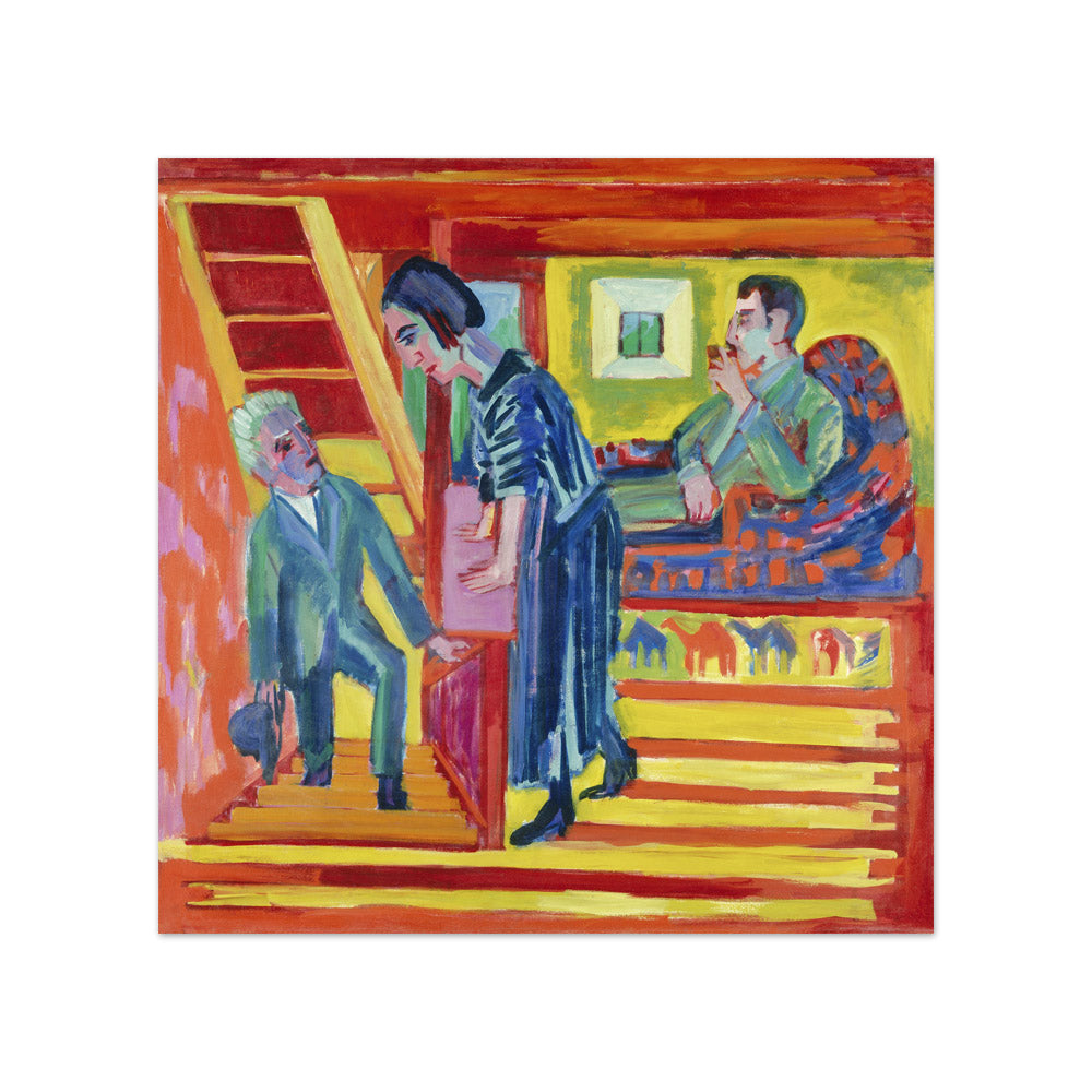 Ernst Ludwig Kirchner - The Visit - Couple and Newcomer - Compact / Full Bleed / No Frame